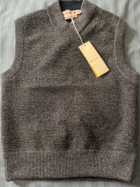 Marni Silver Wool Vest